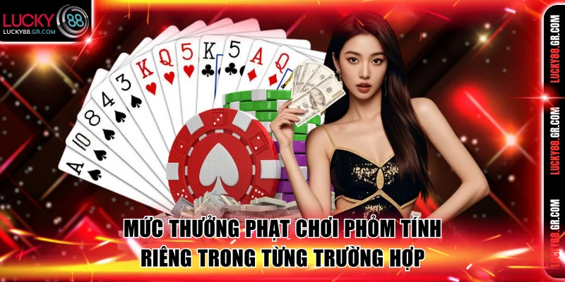 Mức thưởng phạt chơi Phỏm tính riêng trong từng trường hợp
