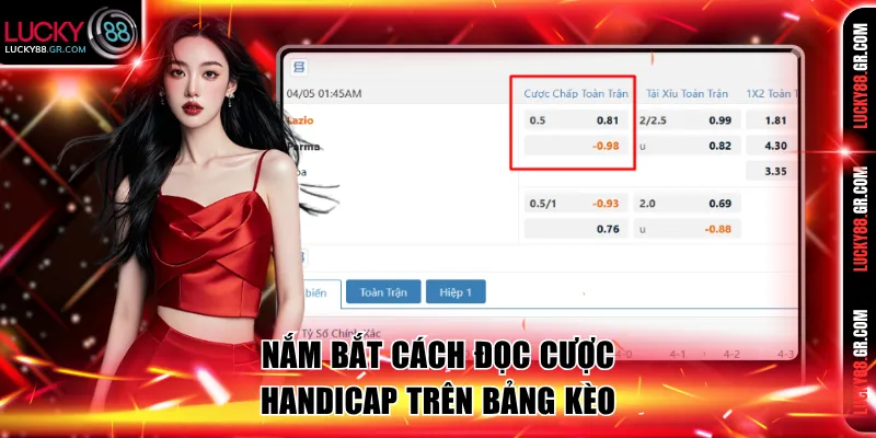 Nắm bắt cách đọc cược Handicap trên bảng kèo